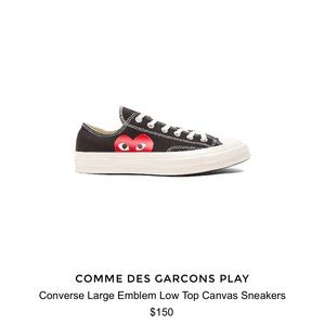 COMME DE GARÇONS converse play low